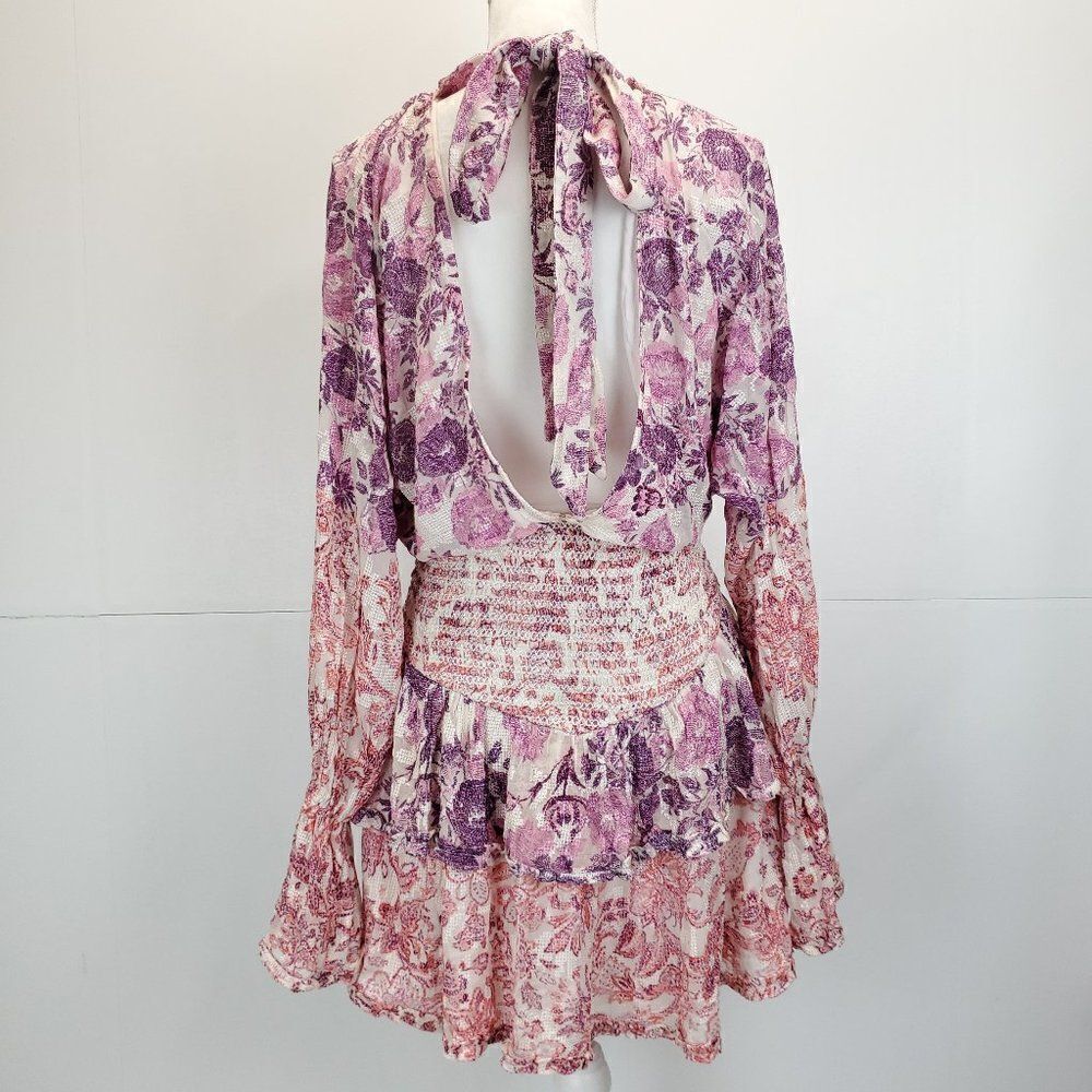 Hemant & Nandita Suki Ruffled Short Dress Large - Picture 8 of 14